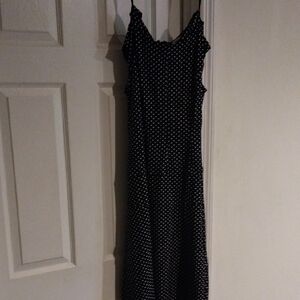 Olivia Matthews Black and White Spaghetti Strap Maxi Dress